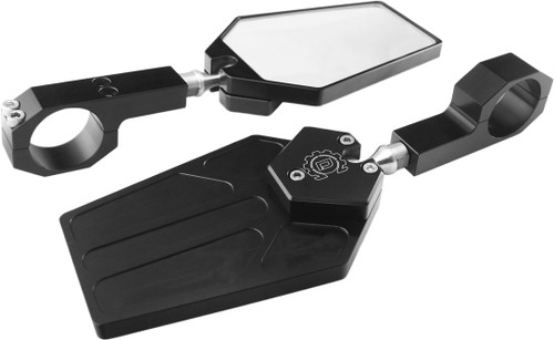 Billet Side Mirror 1.75" Black Pair Billet Side Mirror 1.75" Black Pair
