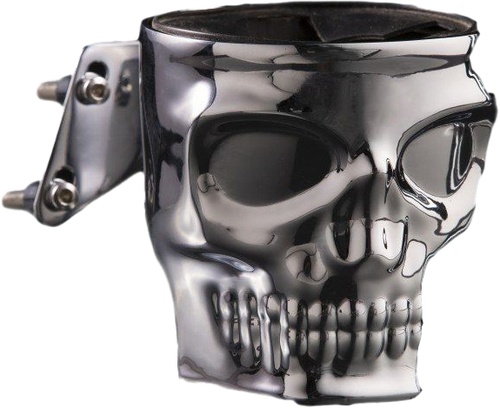 Skull Perch Mount Holder Chrome