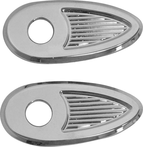 Fender Struts Rear Indicator Adaptors / Cover Plates Chrome Fender Struts Rear Indicator Adaptors / Cover Plates Chrome