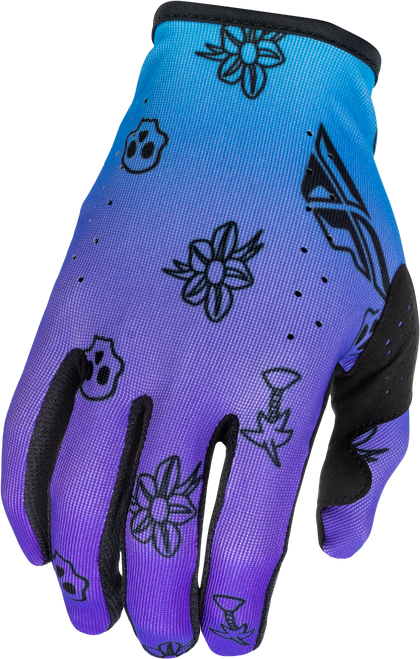 Youth Lite Outline Gloves Purple/Blue/Black Ym
