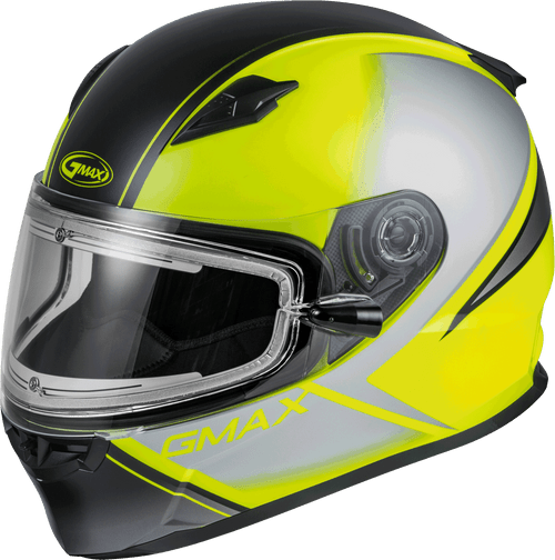 Ff 49s Hail Snow Helmet W/Elec Shield Matte Hi Vis/Blk/Gry 2x