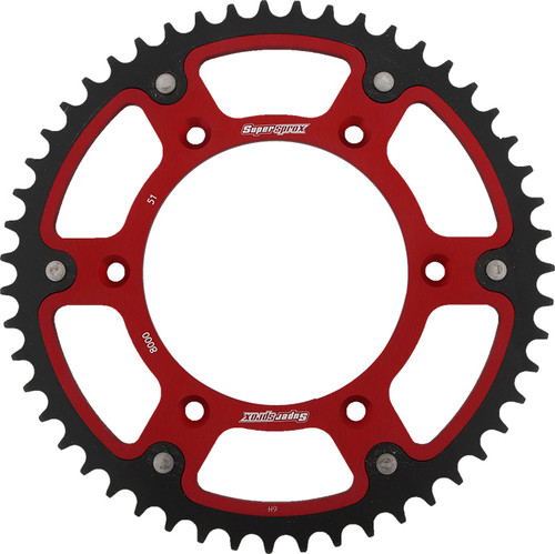 Rear Stealth Sprocket Alu/Stl 51t 520 Red Beta