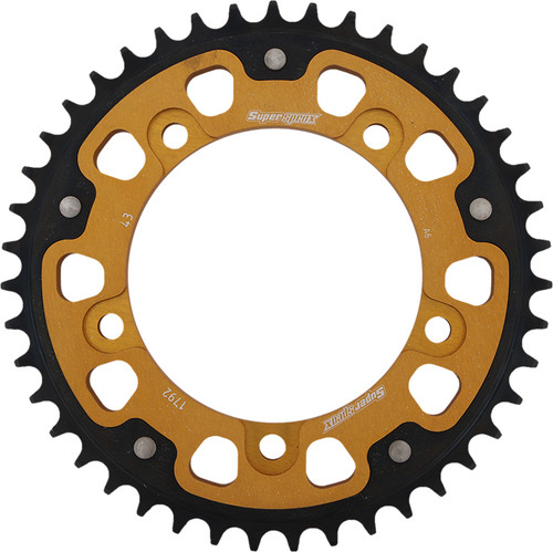 Rear Stealth Sprocket Alu/Stl 43t 525 Gld Suz/Tri