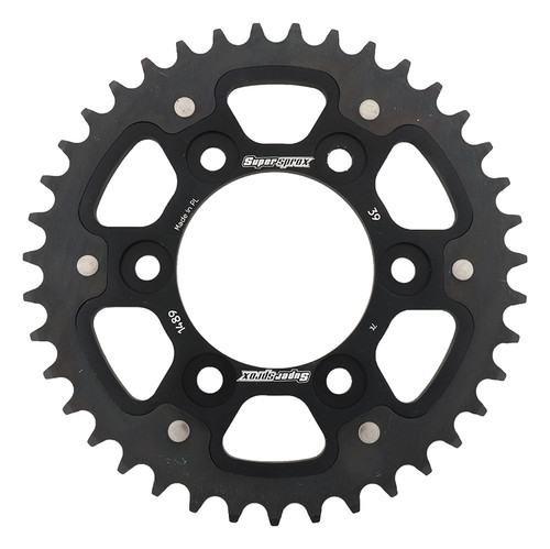 Rear Stealth Sprocket Alu/Stl 39t 525 Blk Kaw