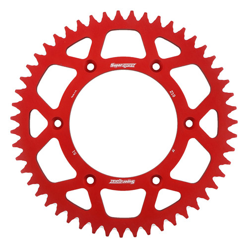 Rear Sprocket Aluminum 51t 520 Red Hon RAL-210-51-RED