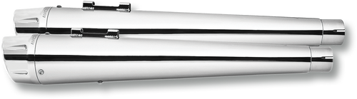 Combat Slip Ons 4.5" Chrome W/Chrome Tip `17 Up Flt/H Combat Slip Ons 4.5" Chrome W/Chrome Tip `17 Up Flt/H