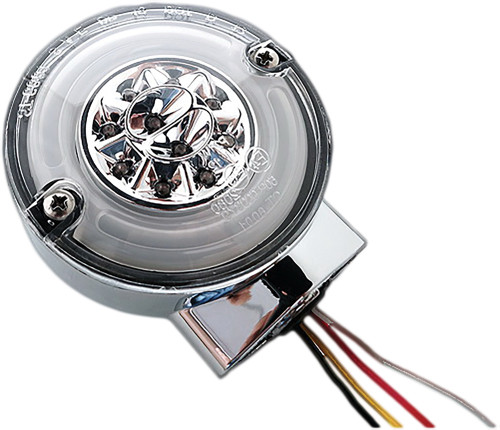 Single Function Rear Turn Signal Chrome W/Clear Lens