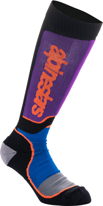 Youth Mx Plus Socks Blk/Royal Blue/Purple Md/Lg Youth Mx Plus Socks Blk/Royal Blue/Purple Md/Lg