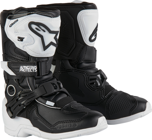 Tech 3s Kids Boots White/Black Sz 10 Tech 3s Kids Boots White/Black Sz 10