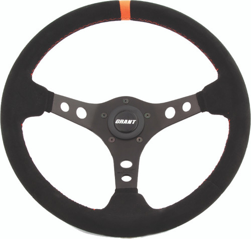 Suede Series Steering Wheel Black/Orange Suede Series Steering Wheel Black/Orange