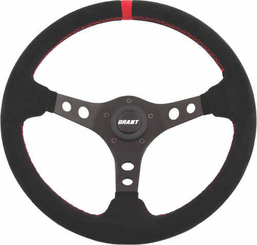 Suede Series Steering Wheel Black/Red Suede Series Steering Wheel Black/Red