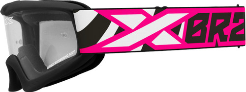 Youth Xgrom Flo Pink/Zebra Clear Lens Youth Xgrom Flo Pink/Zebra Clear Lens