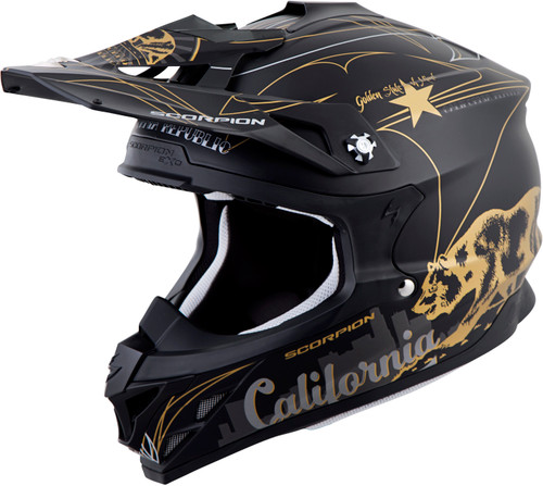 Vx 35 Off Road Helmet Golden State Black 2x