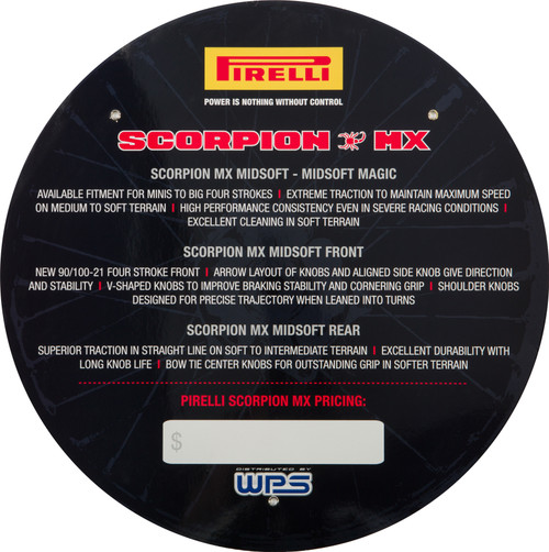 Tire Insert Display Sign Scorpion Mid Soft Tire Insert Display Sign Scorpion Mid Soft