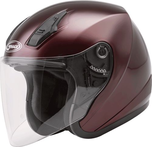 Of 17 Open Face Helmet Wine Red Xs