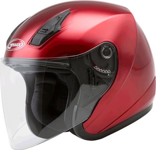 Of 17 Open Face Helmet Candy Red Lg