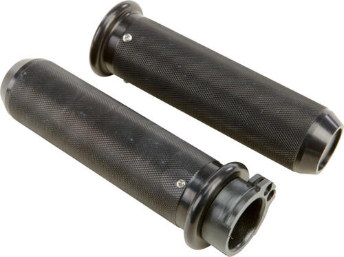 Knurled Grips Cable Throttle Black 1 In