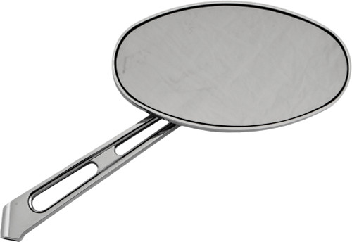 Louvered Oval Mirror Chrome Right 6" Louvered Oval Mirror Chrome Right 6"