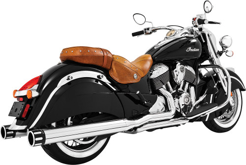 Eagle Slip Ons 4" Chrome W/Black Tip Indian Eagle Slip Ons 4" Chrome W/Black Tip Indian