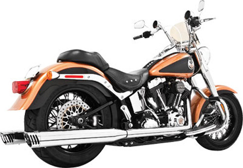 Racing True Dual 4" Chrome W/Chrome Tip Softail Racing True Dual 4" Chrome W/Chrome Tip Softail