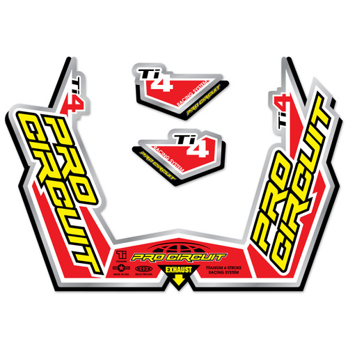 Ti 4gp Sticker Kit Replacement Muffler Stickers Ti 4gp Sticker Kit Replacement Muffler Stickers