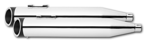 Turnout Slip Ons 4.5" Chrome W/Sculpted Tip Flt Turnout Slip Ons 4.5" Chrome W/Sculpted Tip Flt