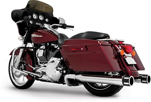 Eagle Slip Ons Chrome W/Blk Sculpt Tip `17 Up Flt/H