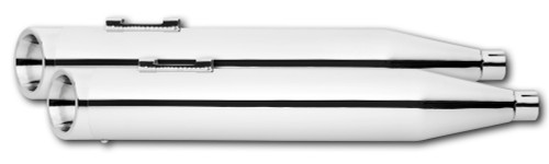 Turnout Slip Ons 4.5" Chrome W/Chrome Tip Flt Turnout Slip Ons 4.5" Chrome W/Chrome Tip Flt