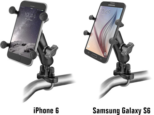 Handlebar Rail Mount W/U Bolt Base & X Grip Cradle Handlebar Rail Mount W/U Bolt Base & X Grip Cradle