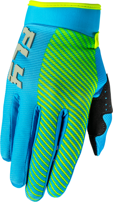 Youth F 16 Gloves Blue/Hi Vis Yxs
