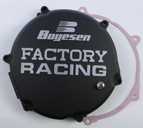 Factory Racing Clutch Cover Black CC-12AB