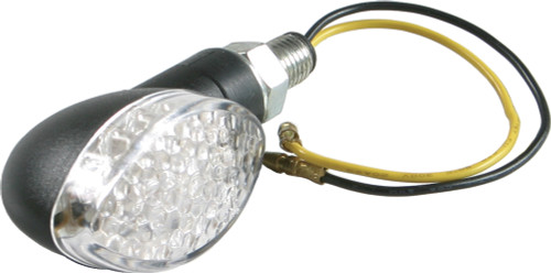 Mid Oval 8 Led Marker Lights Carbon W/Clear Lens