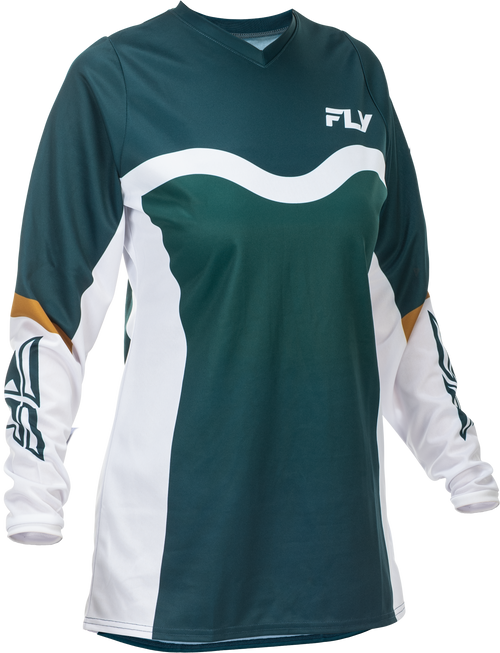 Women's F 16 Jersey Teal/White/Gold Sm