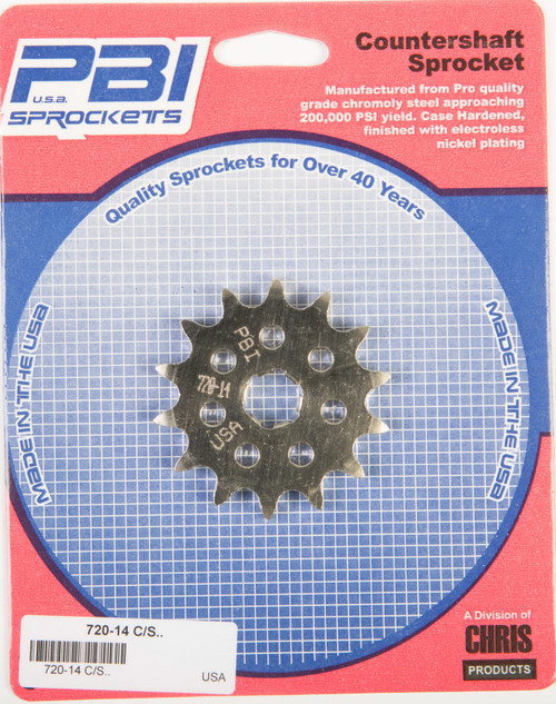 Front Cs Sprocket Steel 14t 420 Kaw/Suz/Yam 720-14