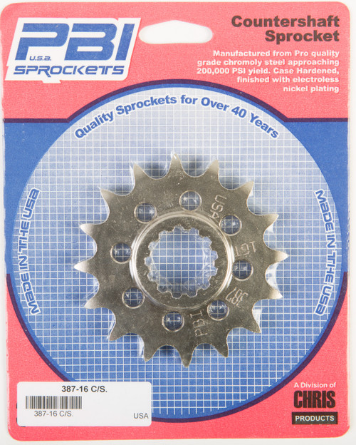 Front Cs Sprocket Steel 16t 525 Hon 387-16