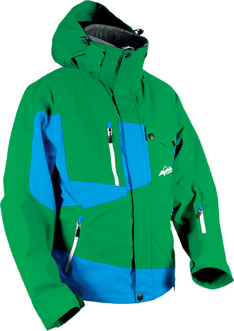 Peak 2 Jacket Green/Blue Lg