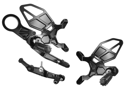 Rear Set Complete Blk Bmw RS186K