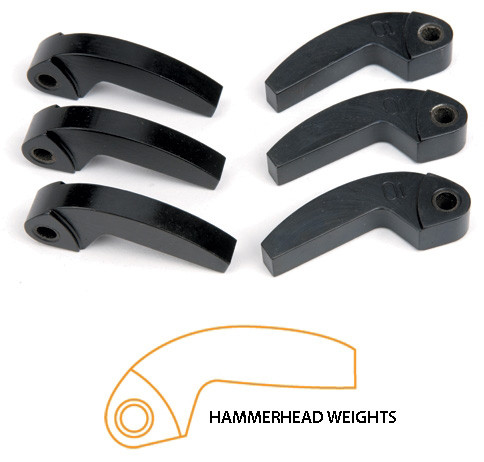 Hypershift Hammerhead Machined Weights 3/Pk 85g