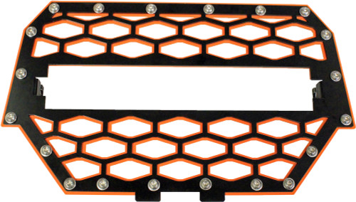 2 Panel Front Grill Black/Orange W/10" Light Bar 2 Panel Front Grill Black/Orange W/10" Light Bar