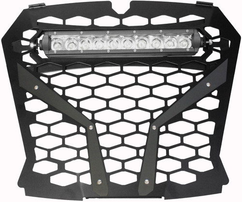 Front Grill Black Pol Rzr S With 10" Light Front Grill Black Pol Rzr S With 10" Light