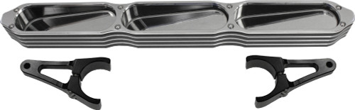 3 Panel Rear View Mirror W/Bezel Polished 2" 3 Panel Rear View Mirror W/Bezel Polished 2"