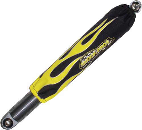 Shock Covers Black W/Yellow Flames A107YLFL Shock Covers Black W/Yellow Flames A107YLFL