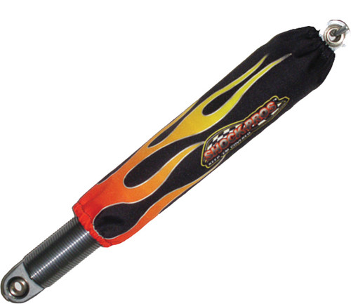 Shock Covers Black W/Orange Flames A101ORFL Shock Covers Black W/Orange Flames A101ORFL
