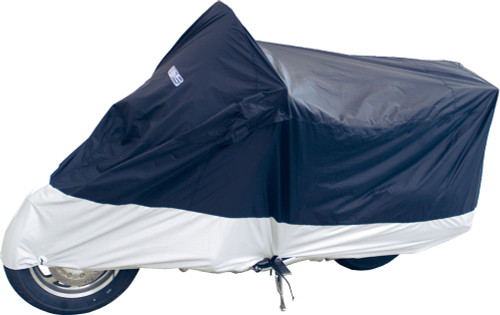 Deluxe Motorcycle Cover Xl Lg Black/Silver Deluxe Motorcycle Cover Xl Lg Black/Silver