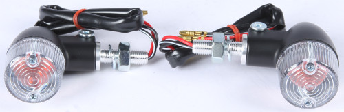 Turn Signal Style 2 Black W/Clear Lens