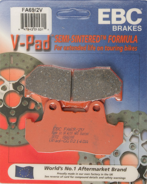 Brake Pads Fa69/2v Semi Sintered V Series Brake Pads Fa69/2v Semi Sintered V Series