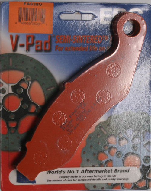 Brake Pads Fa638v Semi Sintered V Series Brake Pads Fa638v Semi Sintered V Series