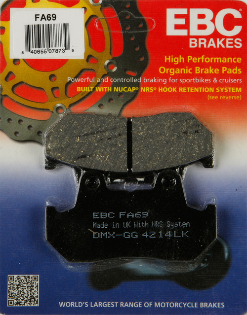 Brake Pads Fa69 Organic Brake Pads Fa69 Organic