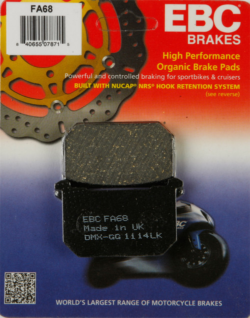 Brake Pads Fa68 Organic Brake Pads Fa68 Organic