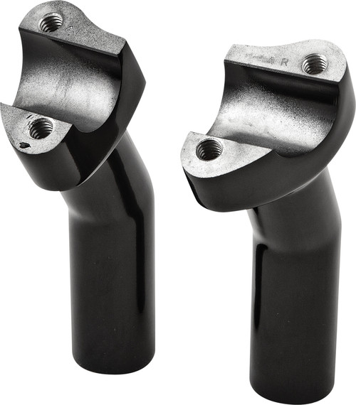 H Bar Risers 4.5" Pullback Black